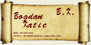 Bogdan Katić vizit kartica